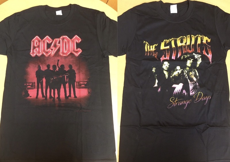 今日のPRESENT☆The Struts、AC/DC Tシャツ