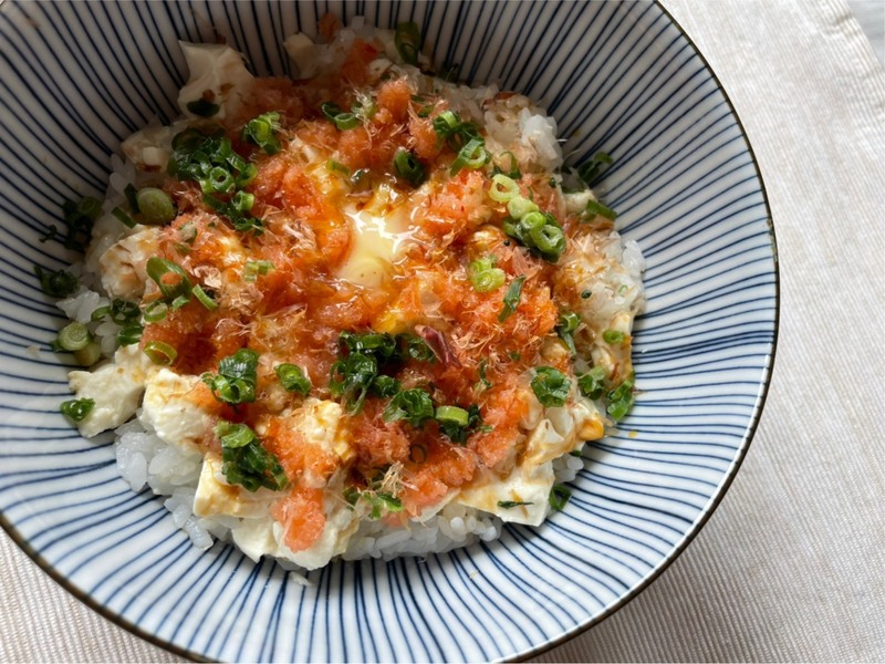 今夜の いーじーくっきんぐ は 明太子豆腐丼 802 Easy Luck 番組ブログ Fm802