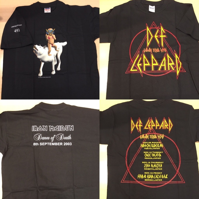 今夜のPRESENT☆IRON MAIDEN、DEF LEPPARD Tシャツ